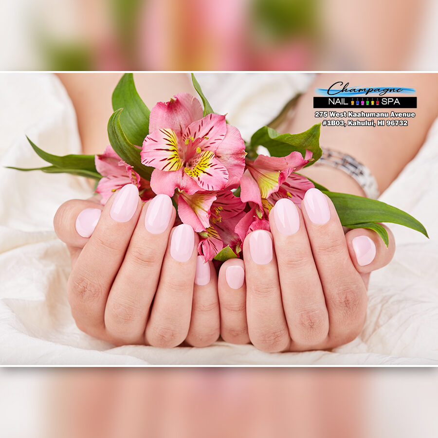 Fresh manicure at Gold Nails Maui, Kahului