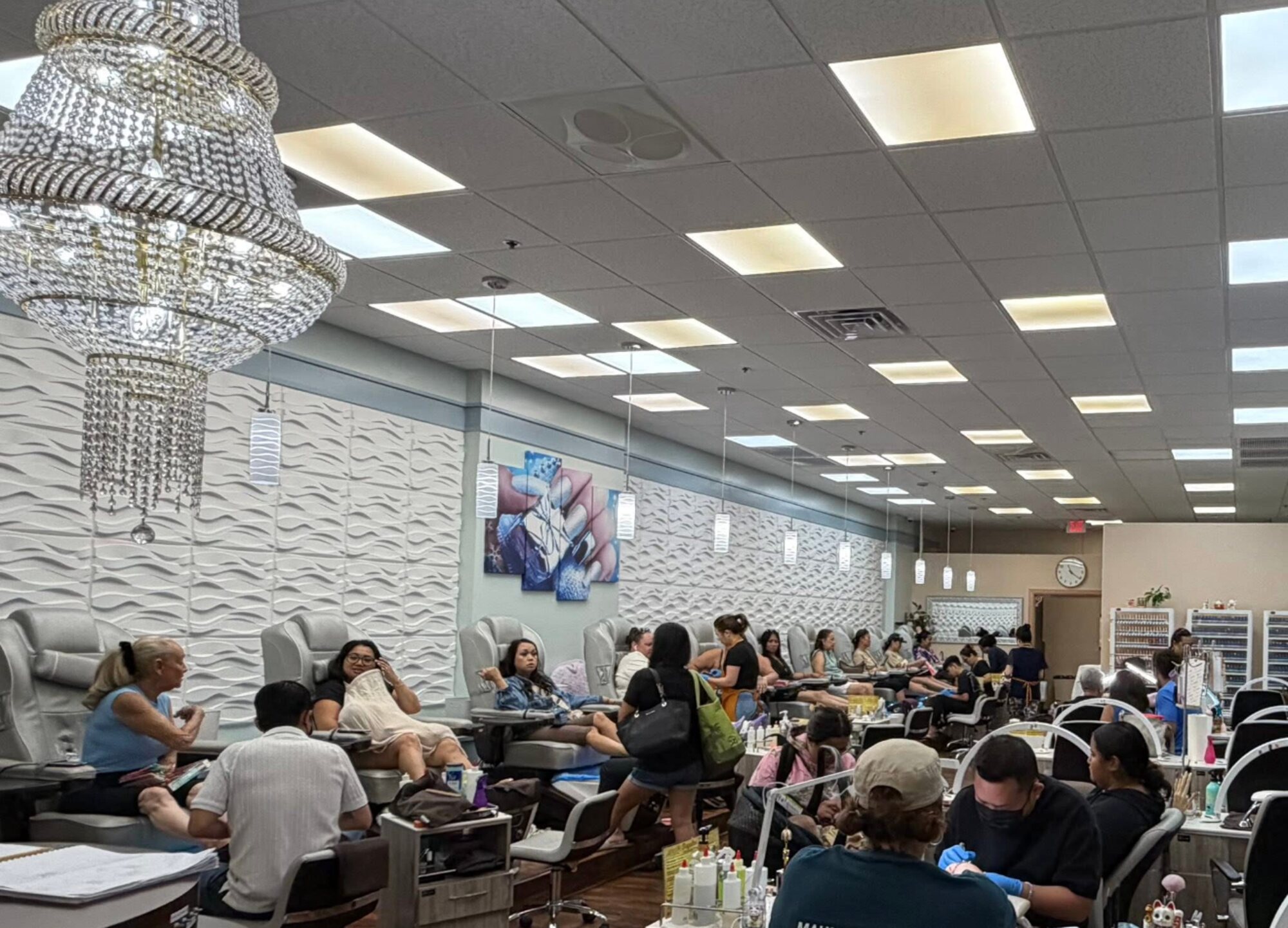 Interior of Gold Nails Maui nail salon in Kahului, Hawaii